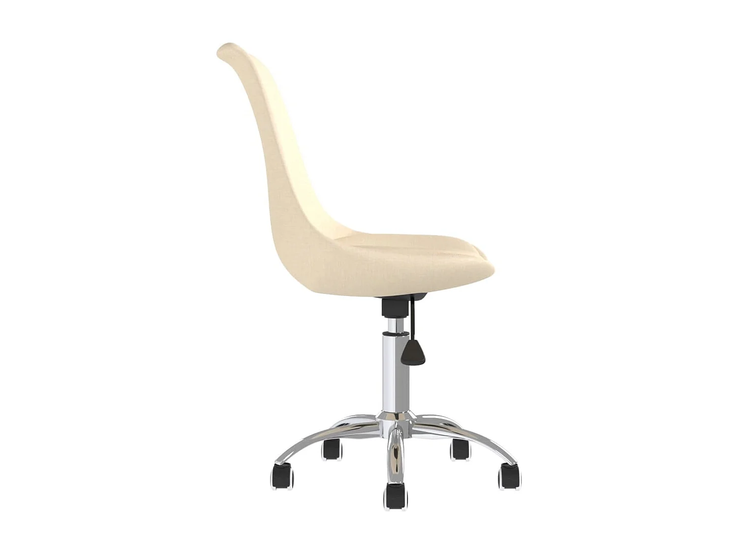 Eetkamerstoelen 6 st stof crèmekleurig