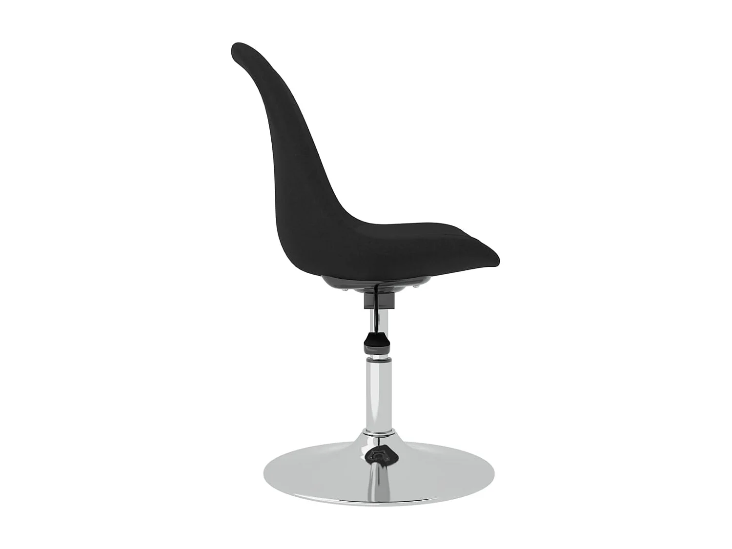 Eetkamerstoelen 4 st draaibaar stof zwart