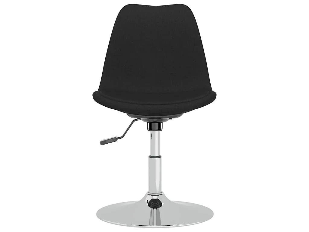 Eetkamerstoelen 4 st draaibaar stof zwart