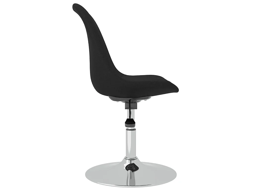 Eetkamerstoelen 4 st draaibaar stof zwart
