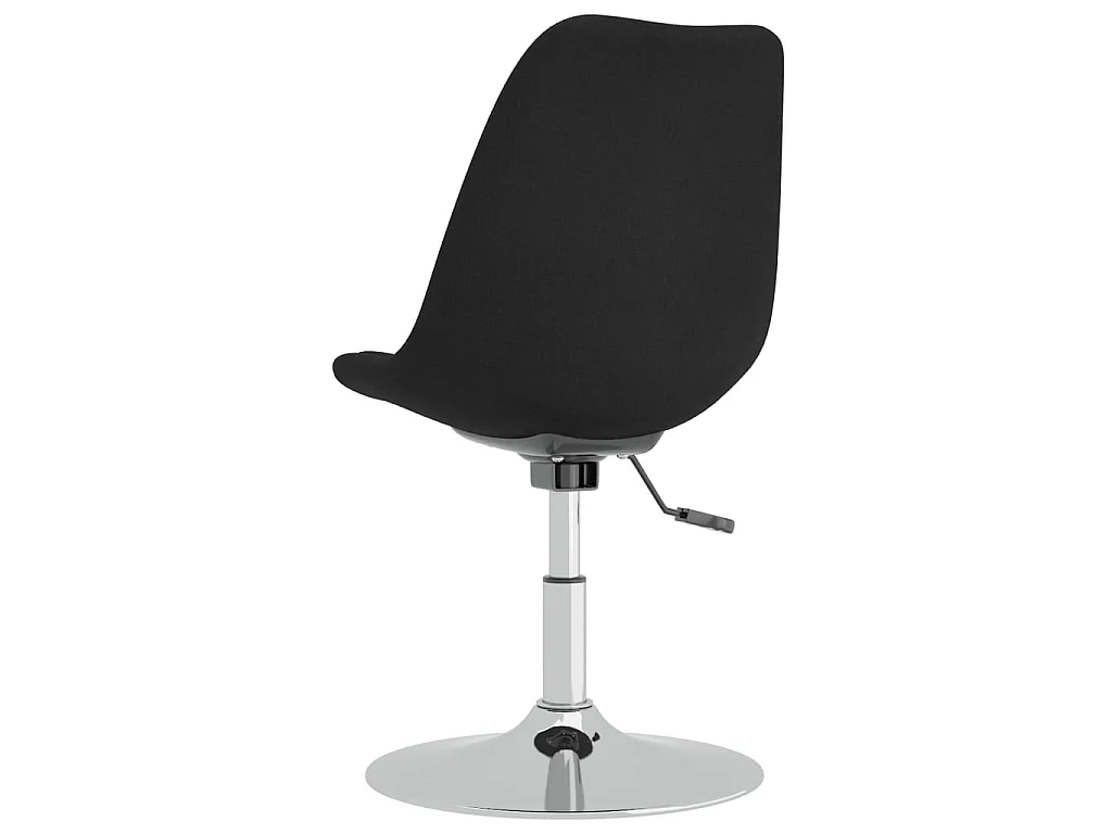 Eetkamerstoelen 4 st draaibaar stof zwart