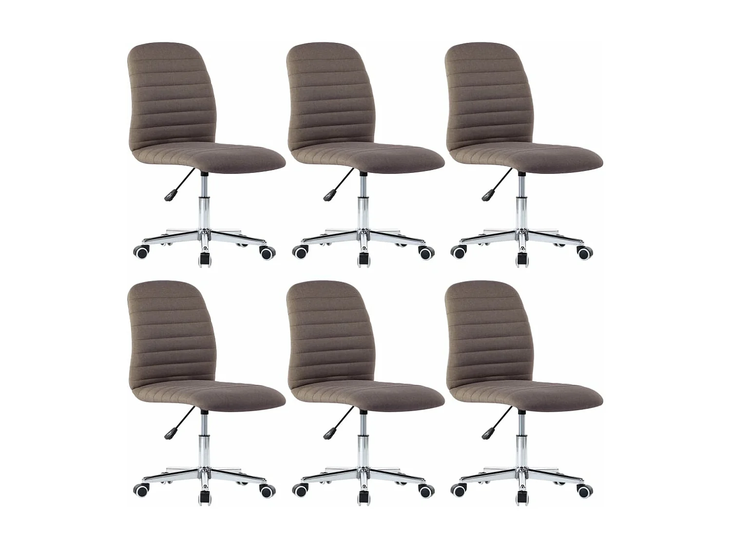 Chaises à manger lot de 6 taupe tissu