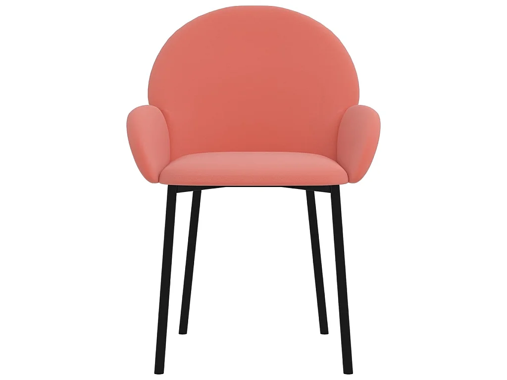 Chaises à manger lot de 2 Rose Velours