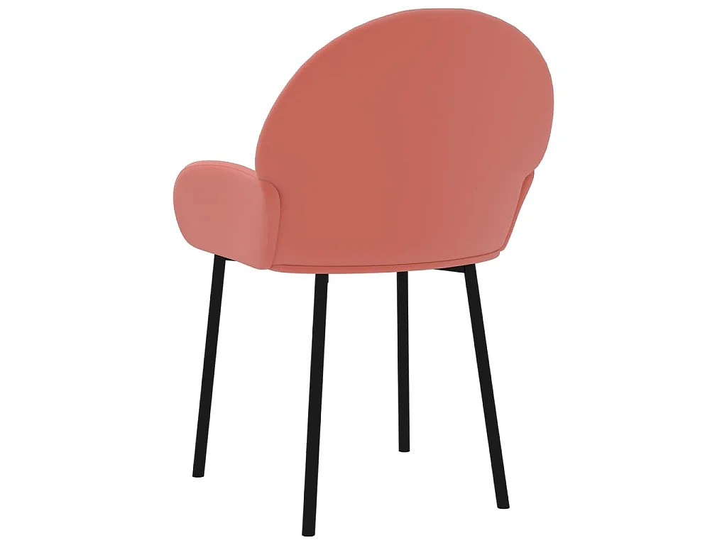 Chaises à manger lot de 2 Rose Velours