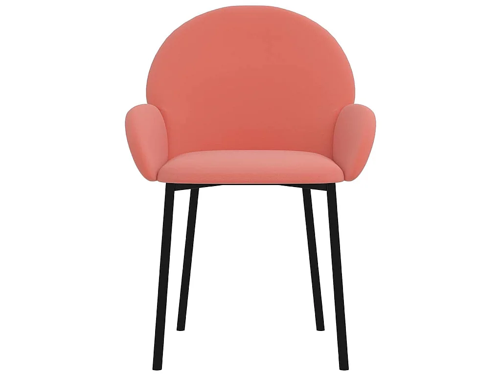 Sedie da Pranzo 2 pz Rosa in Velluto