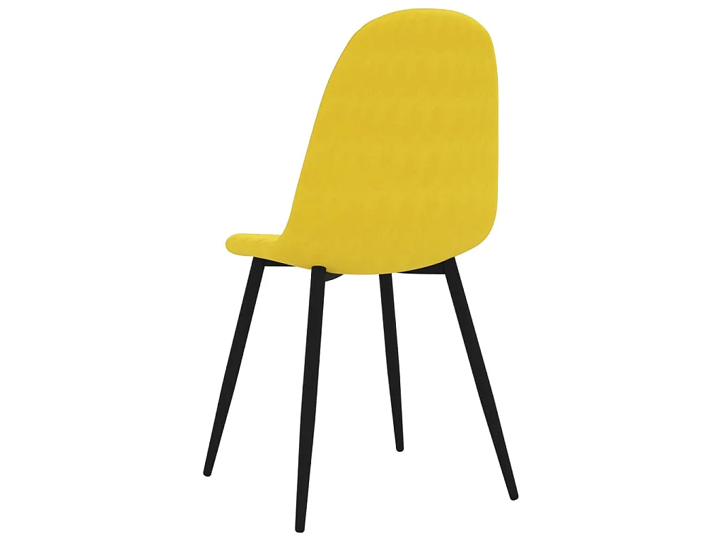 Chaises à manger lot de 4 Jaune moutarde Velours