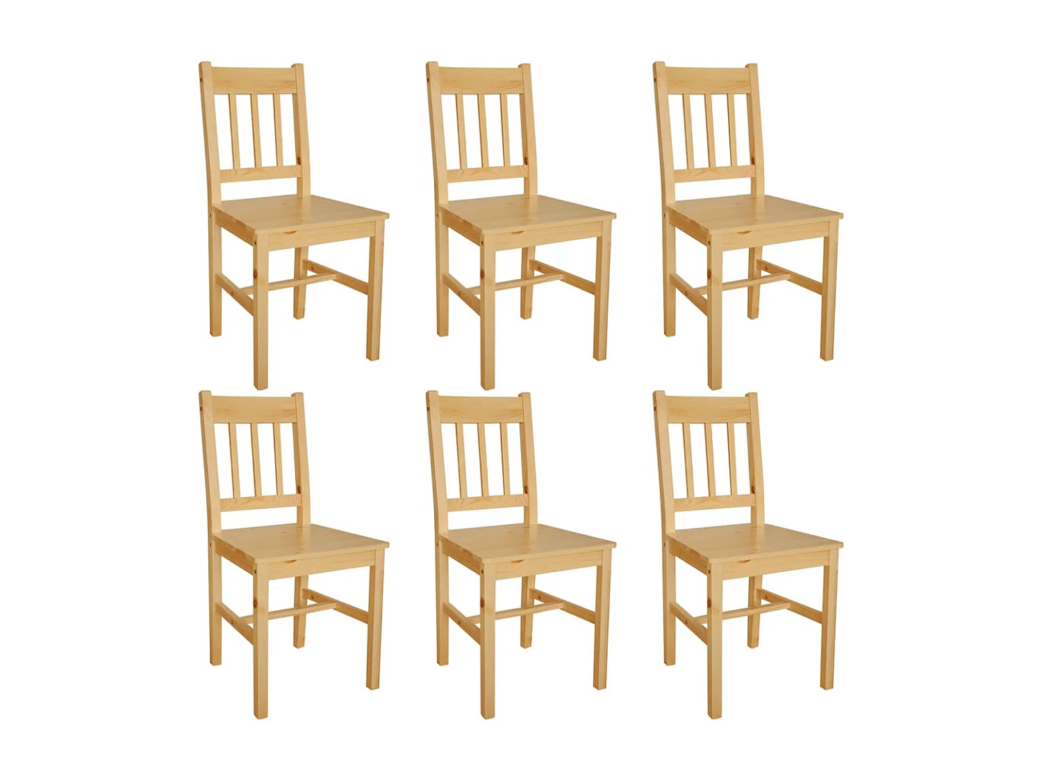 Chaises à manger lot de 6 pinède