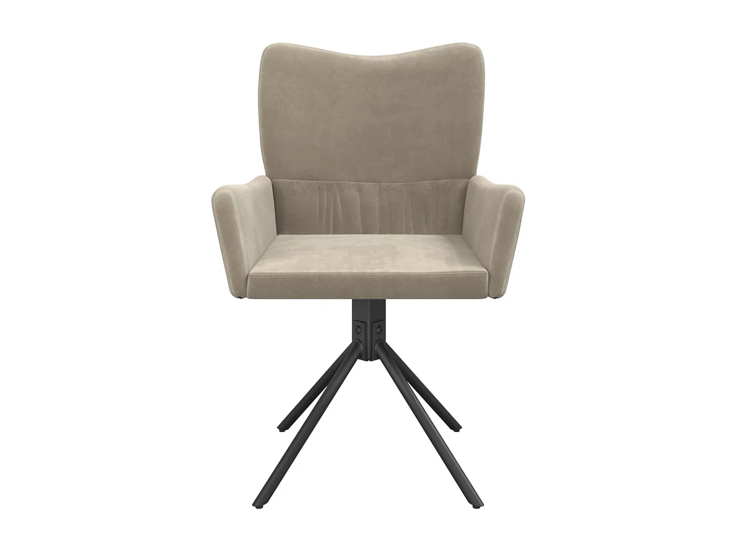 Chaises pivotantes à manger lot de 2 Gris clair Velours