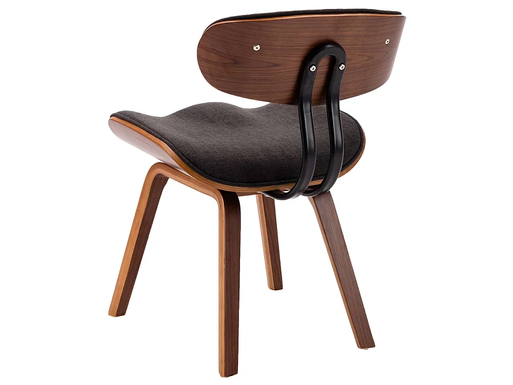 Sedie da Pranzo 2 pz Legno Curvato e Tessuto Grigio