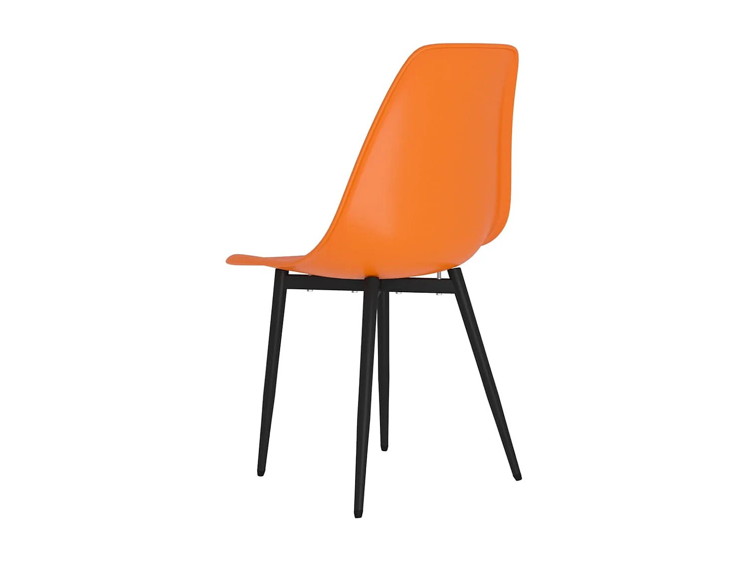 Cadeiras de jantar 4 pcs PP laranja