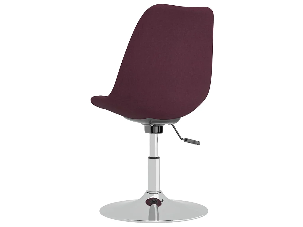 Eetkamerstoelen draaibaar 4 st stof paars