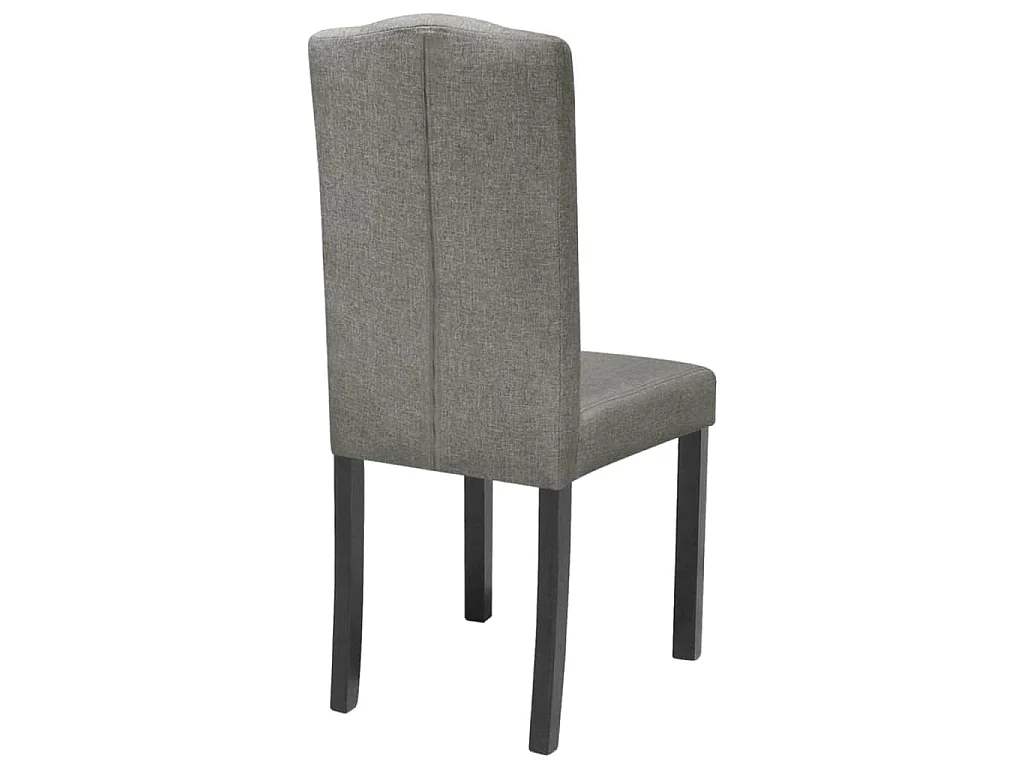 Eetkamerstoelen 6 st stof grijs