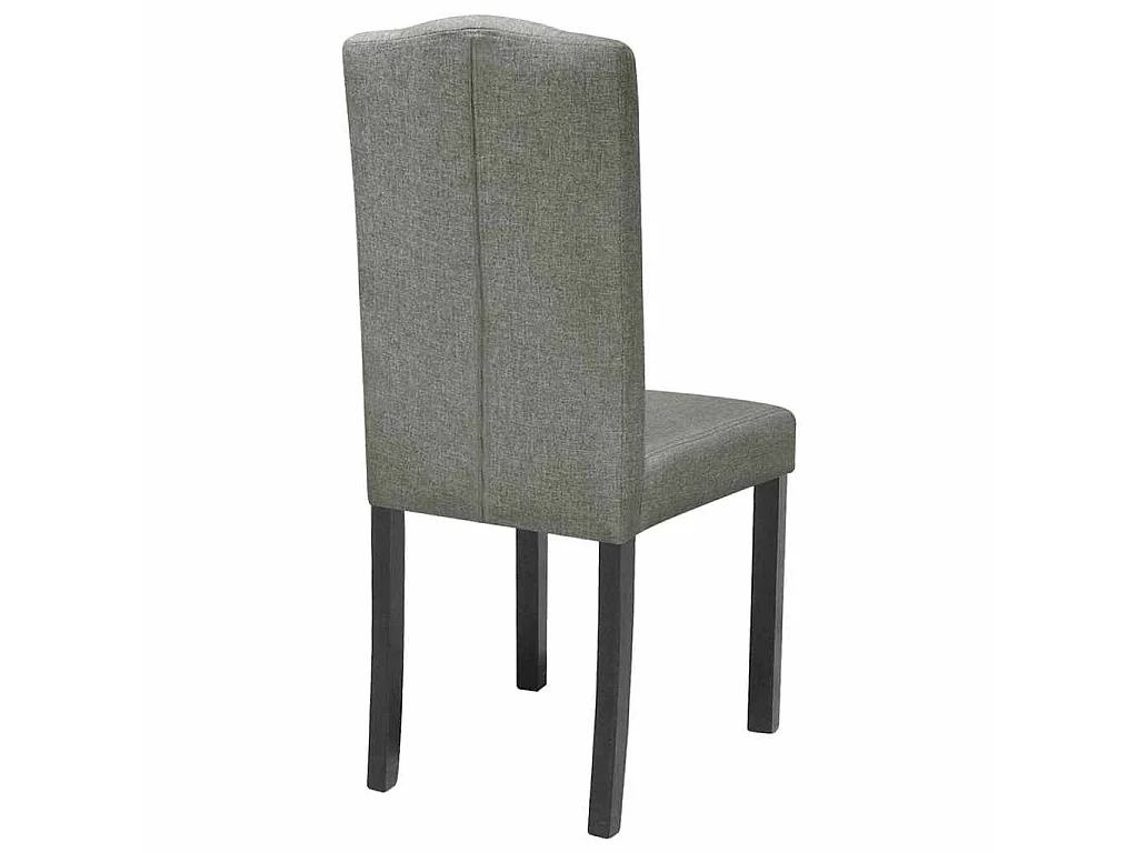 Eetkamerstoelen 6 st stof grijs