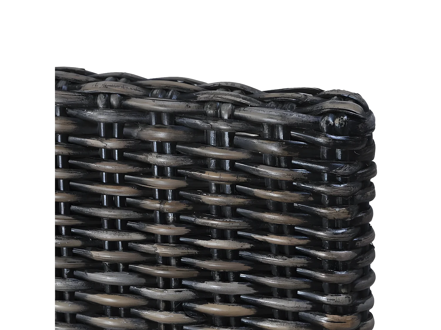 Zestaw 2 krzeseł do jadalni z czarnego kubu i drewna mango