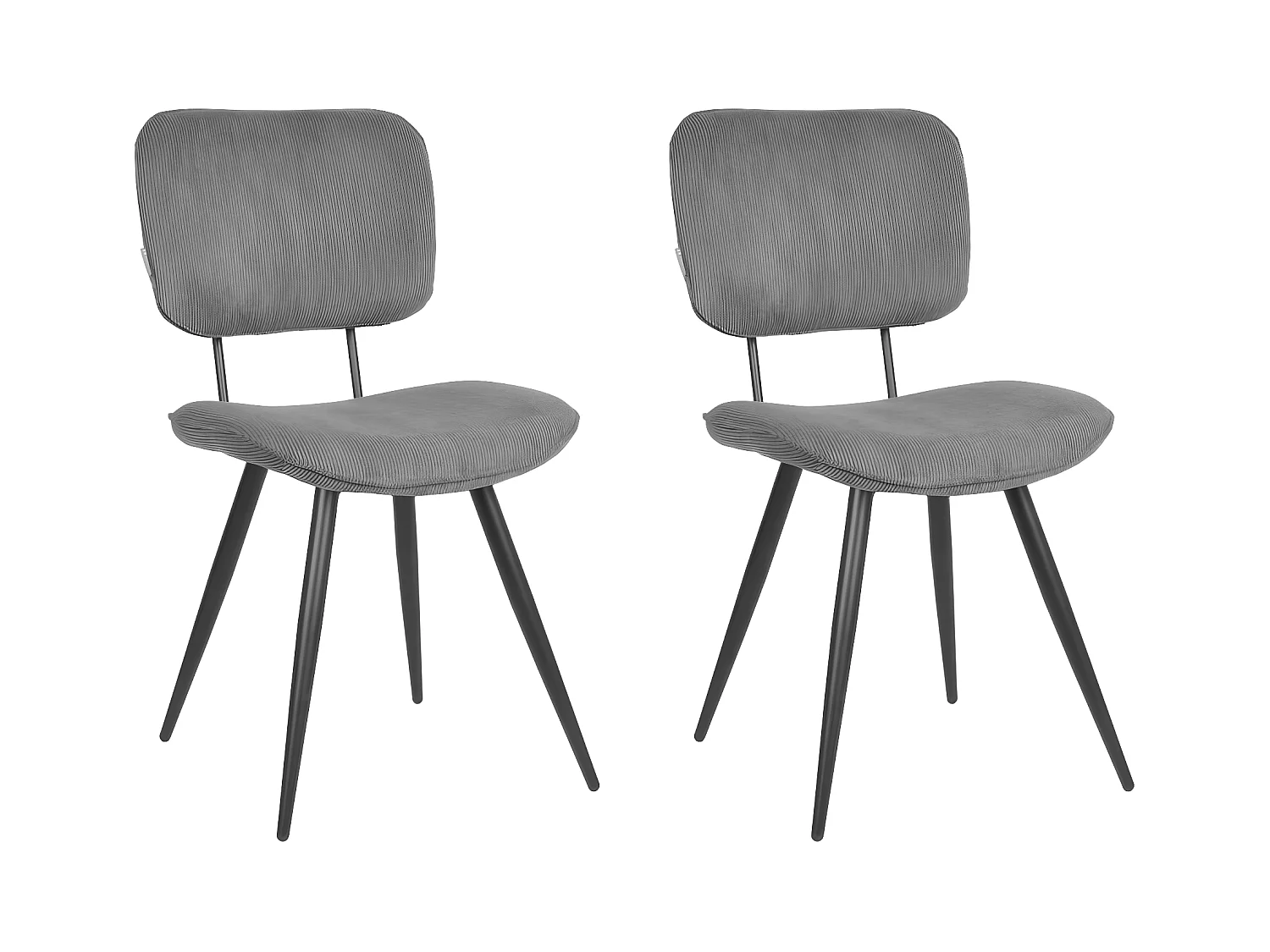 Sedie da Pranzo 2 pz Vic 49x60x87 cm Grigio Scuro