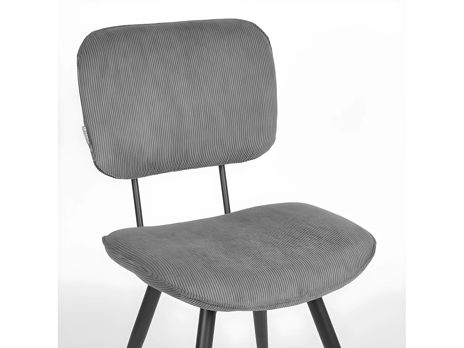 Sedie da Pranzo 2 pz Vic 49x60x87 cm Grigio Scuro