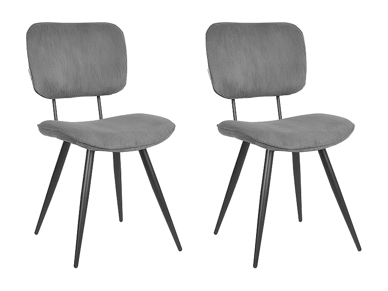 Sedie da Pranzo 2 pz Vic 49x60x87 cm Grigio Scuro