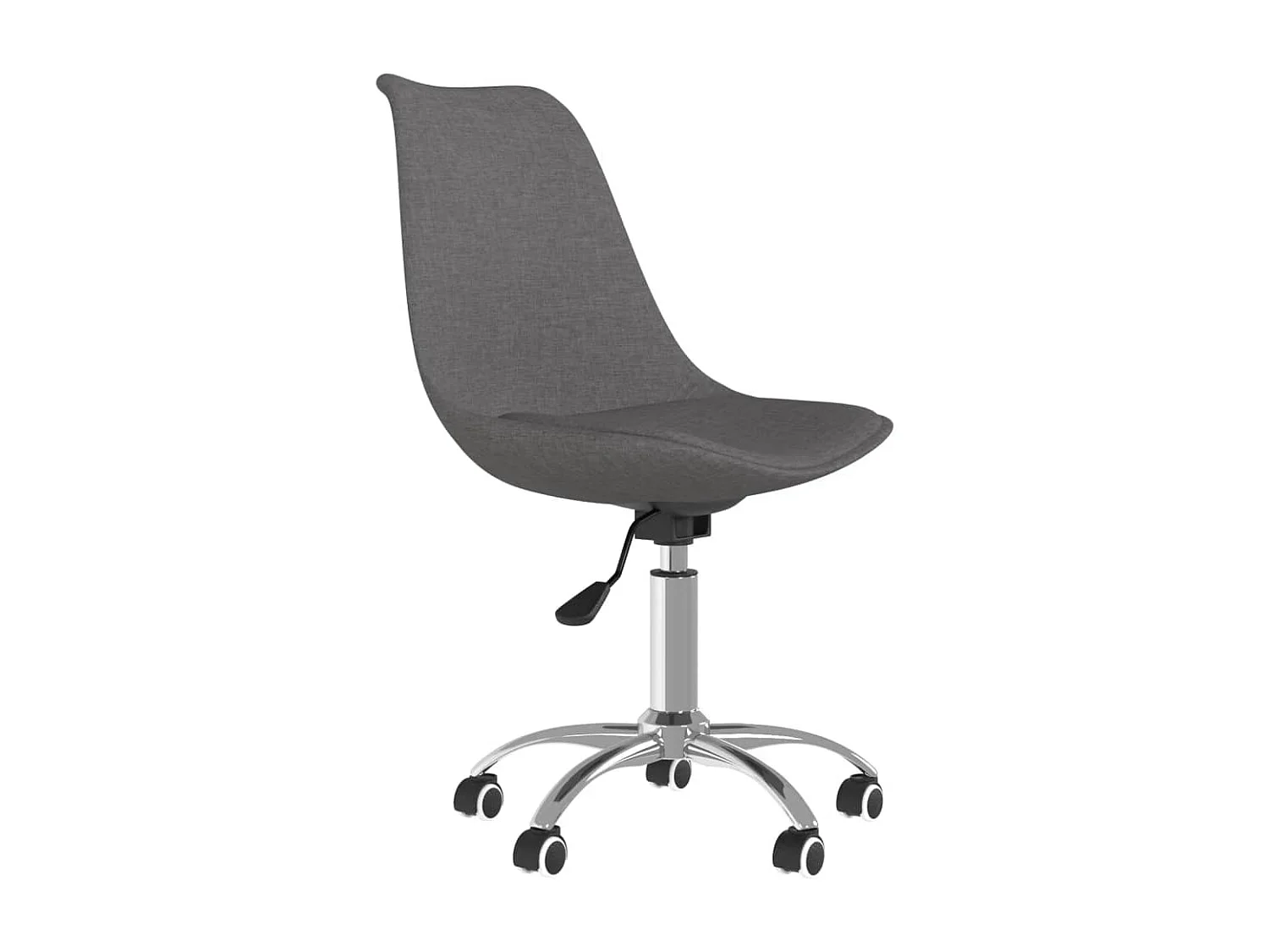 Chaises pivotantes à manger lot de 2 Gris foncé Tissu