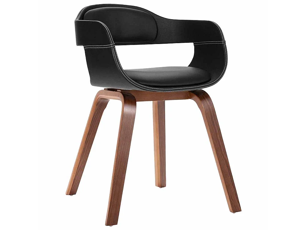 Chaise à manger Bois courbé et similicuir