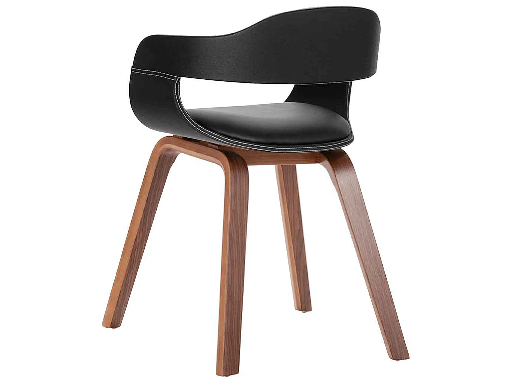 Chaise à manger Bois courbé et similicuir