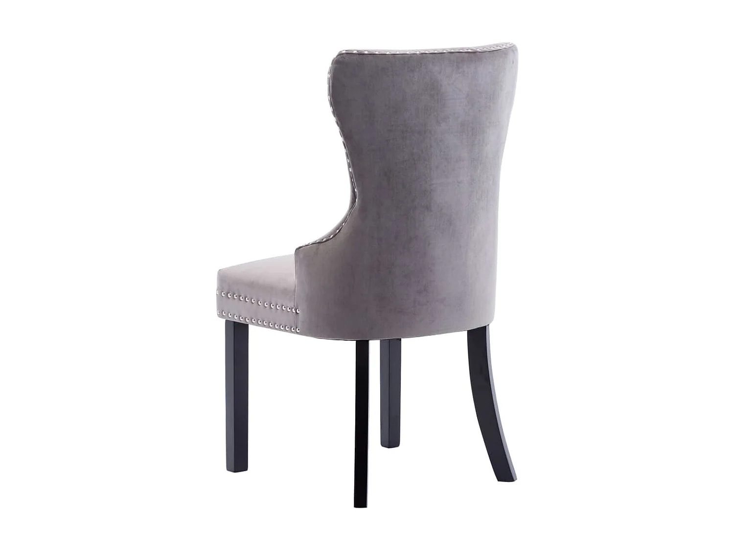 Chaises à manger lot de 2 gris velours