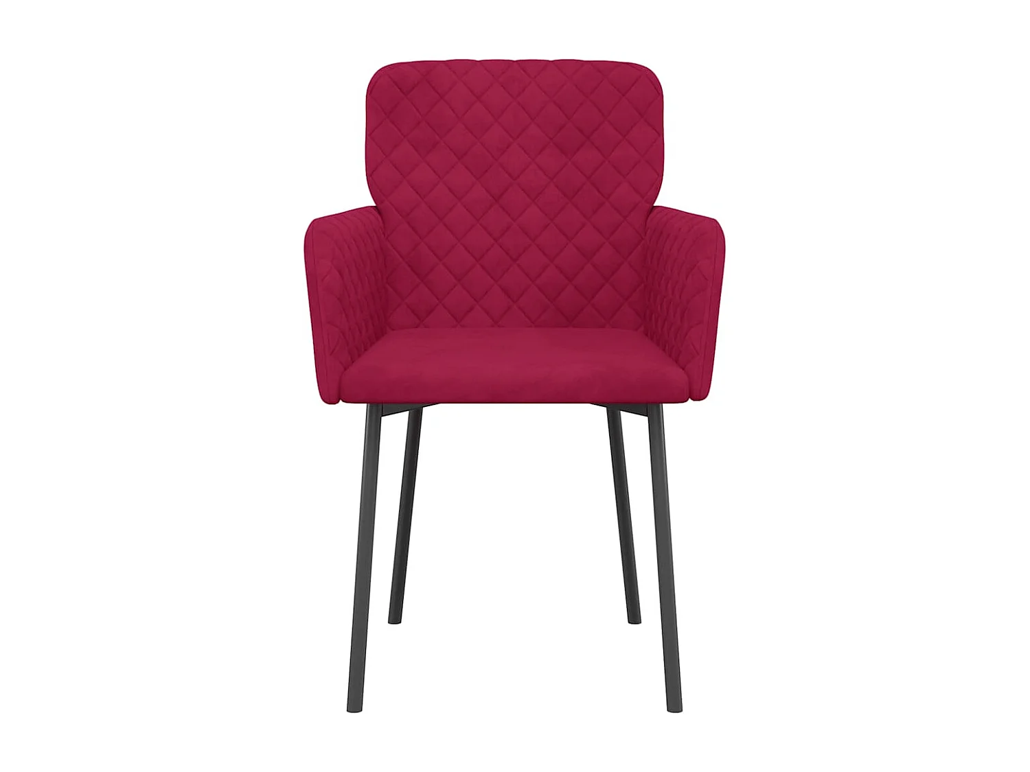 Chaises à manger lot de 2 Rouge bordeaux Velours