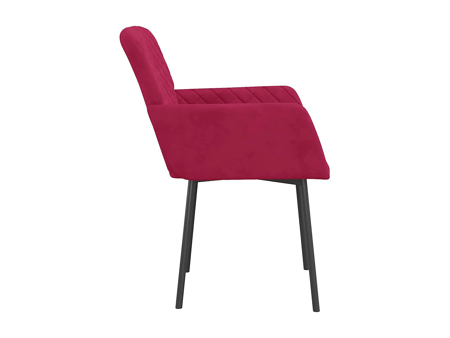 Chaises à manger lot de 2 Rouge bordeaux Velours