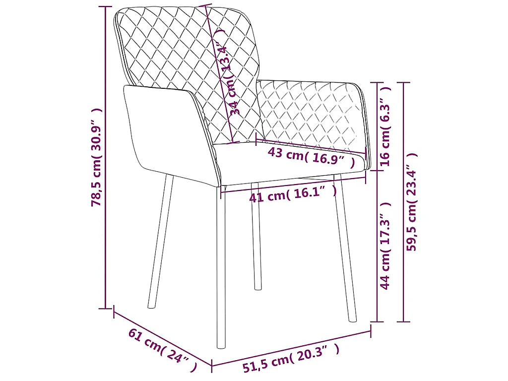 Sedie da Pranzo 2 pz Rosso Vino in Velluto