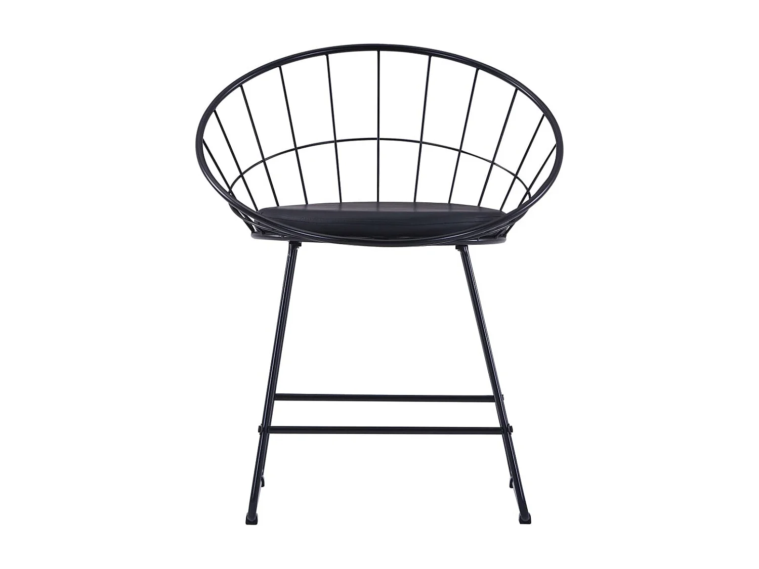 Chaises à manger similicuir lot de 4 noir acier