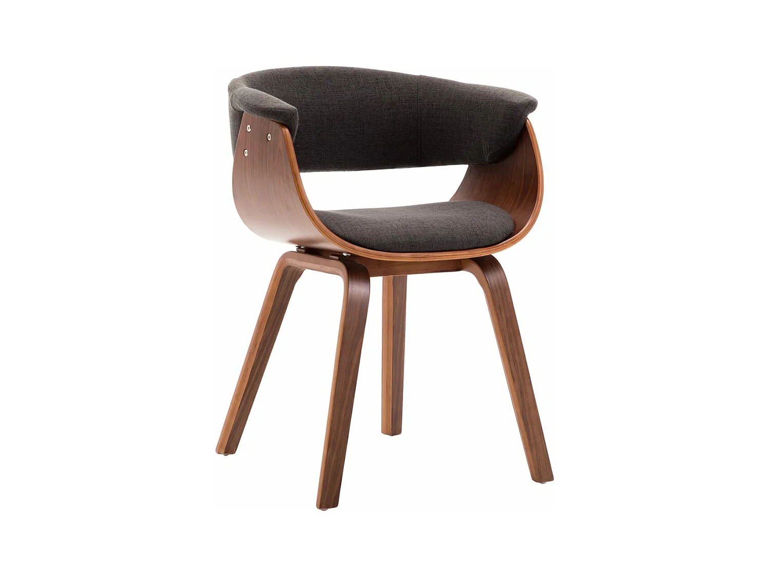 Chaise à manger Gris Bois courbé et tissu