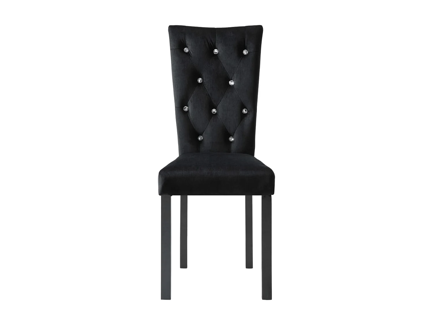 Silla de comedor 6 unidades terciopelo negro