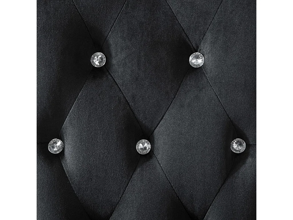 Silla de comedor 6 unidades terciopelo negro