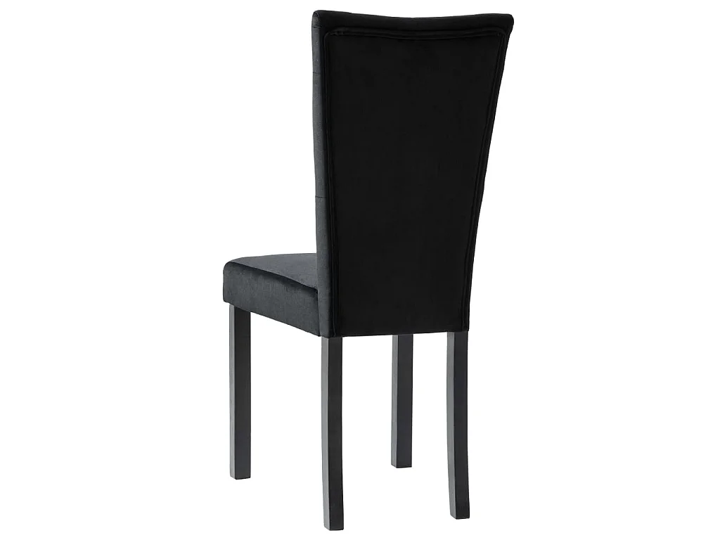 Silla de comedor 6 unidades terciopelo negro