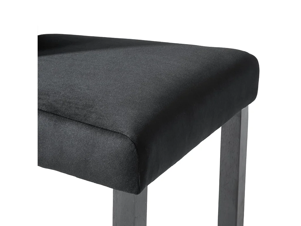 Silla de comedor 6 unidades terciopelo negro