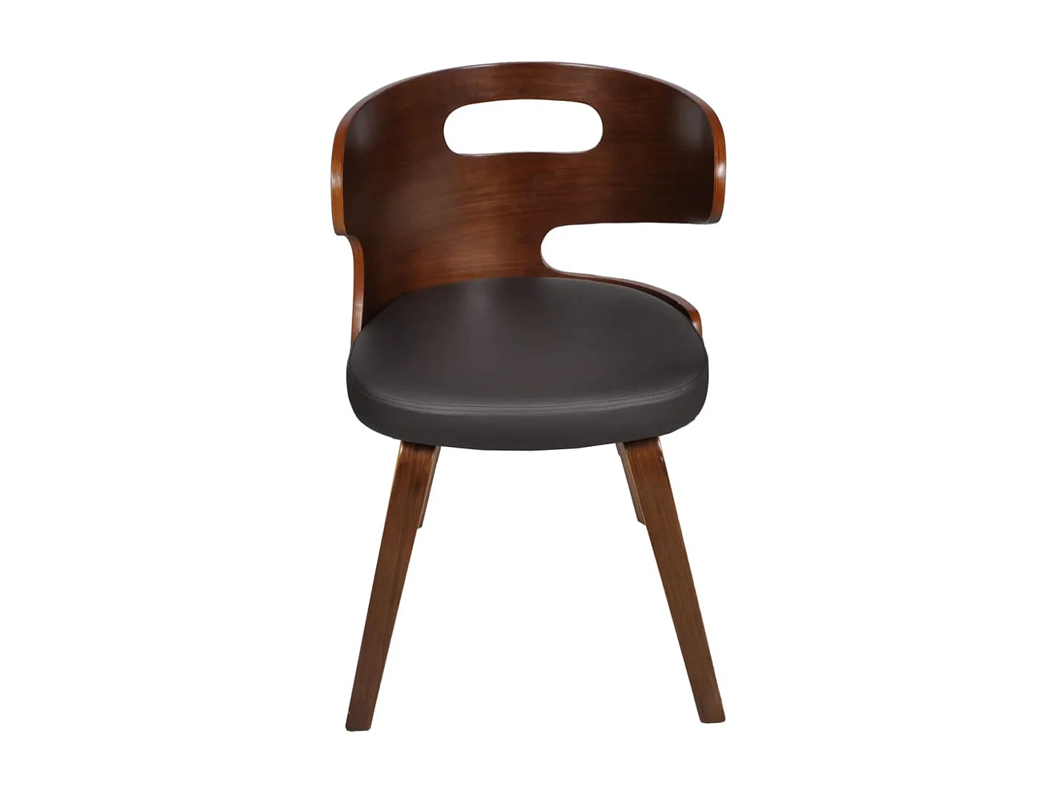 Eetkamerstoelen 2 st kunstleer bruin
