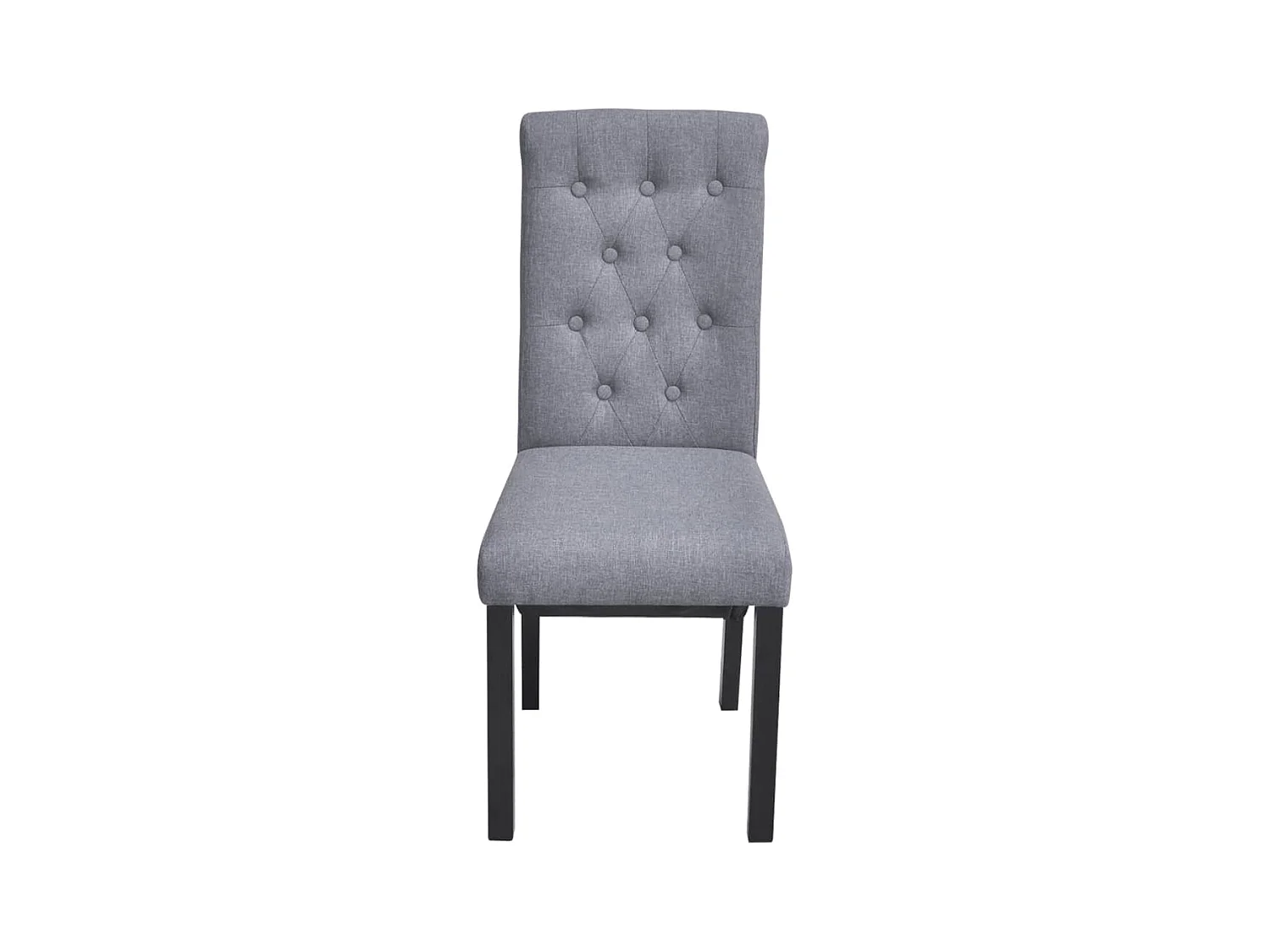 Chaises à manger lot de 4 gris clair tissu