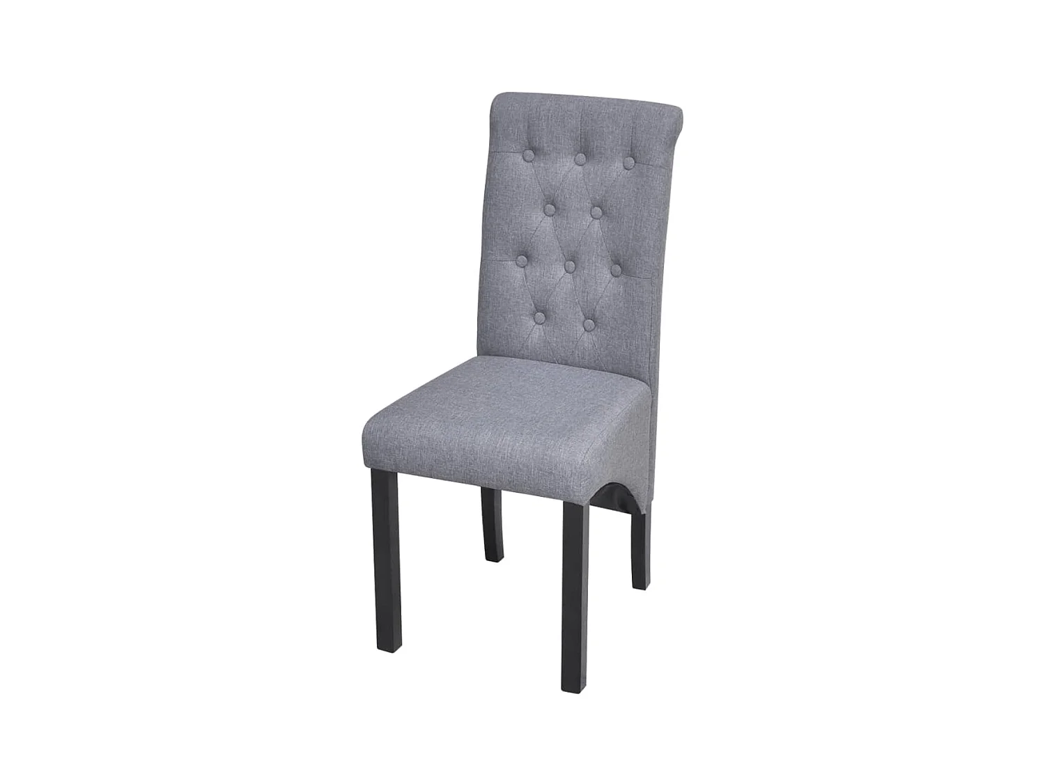 Chaises à manger lot de 4 gris clair tissu