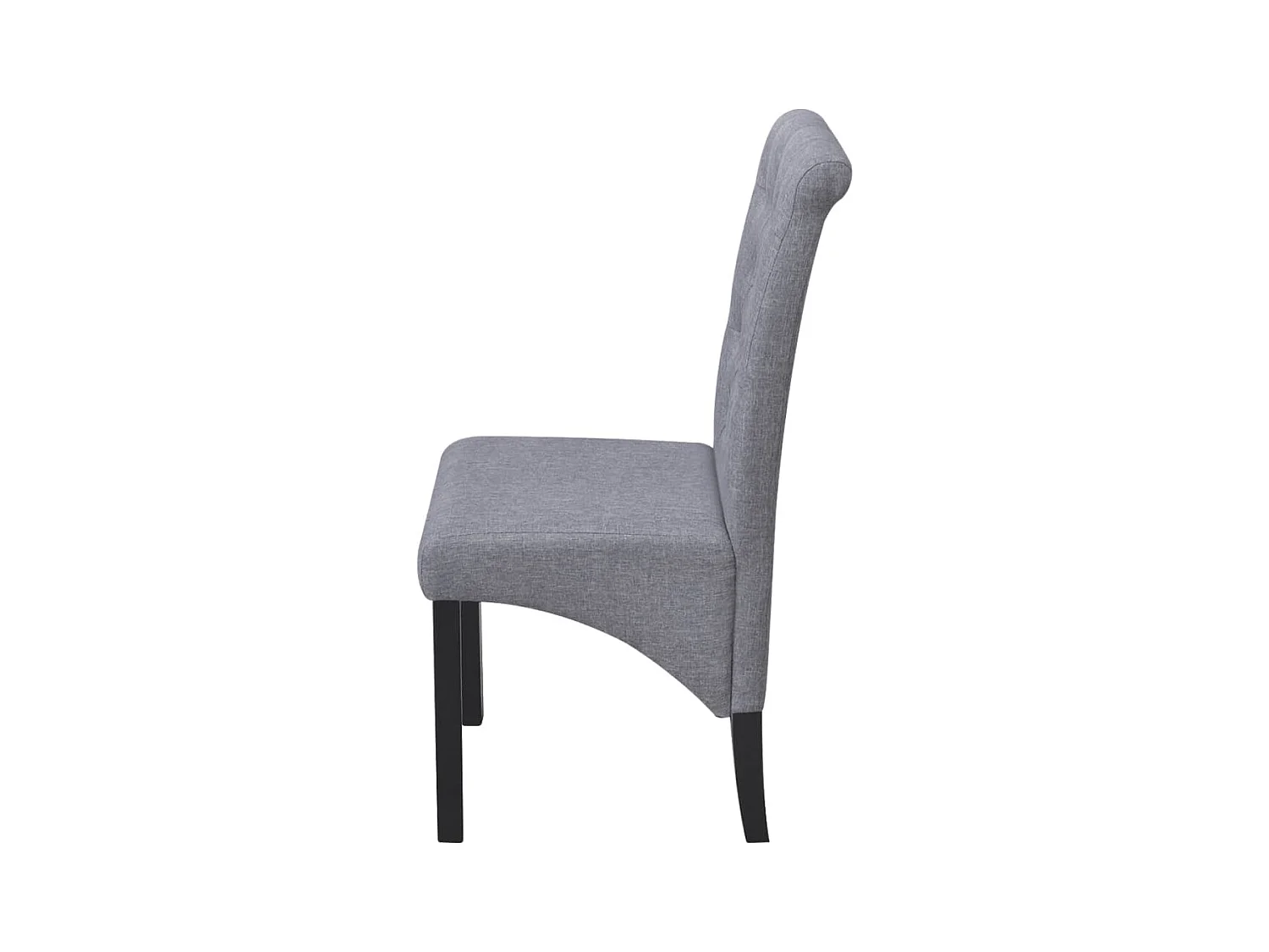 Chaises à manger lot de 4 gris clair tissu