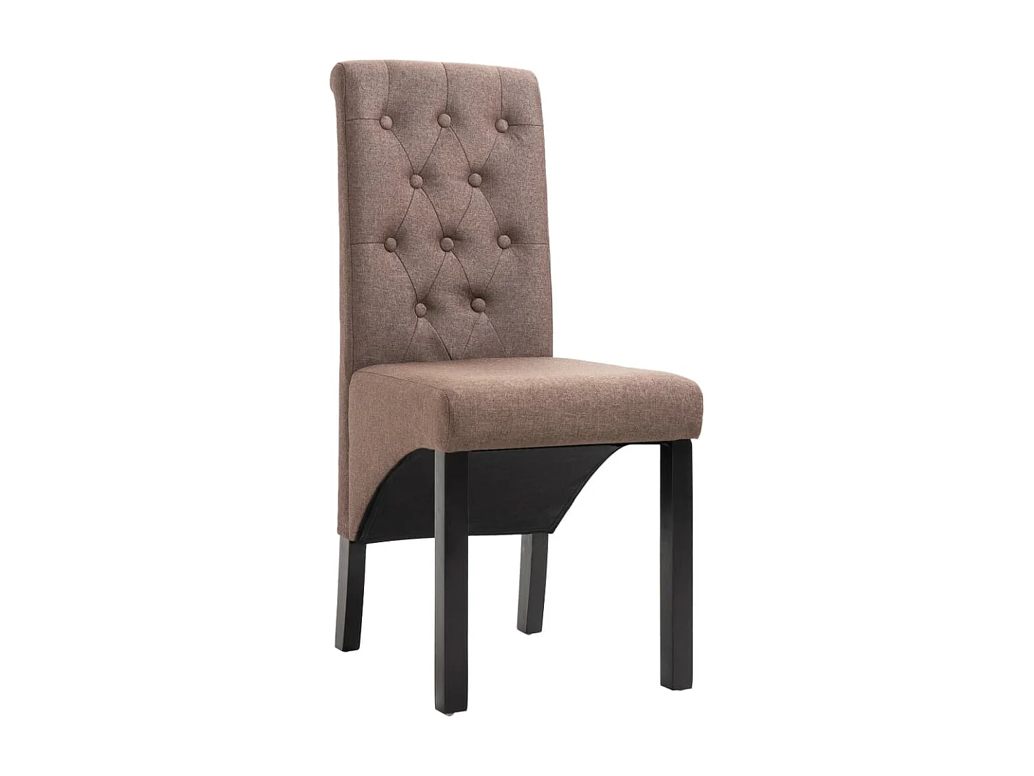 Chaises à manger lot de 2 marron tissu