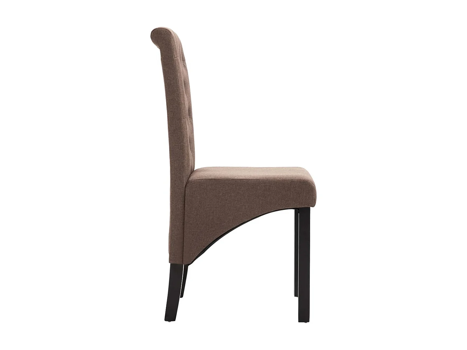 Chaises à manger lot de 2 marron tissu