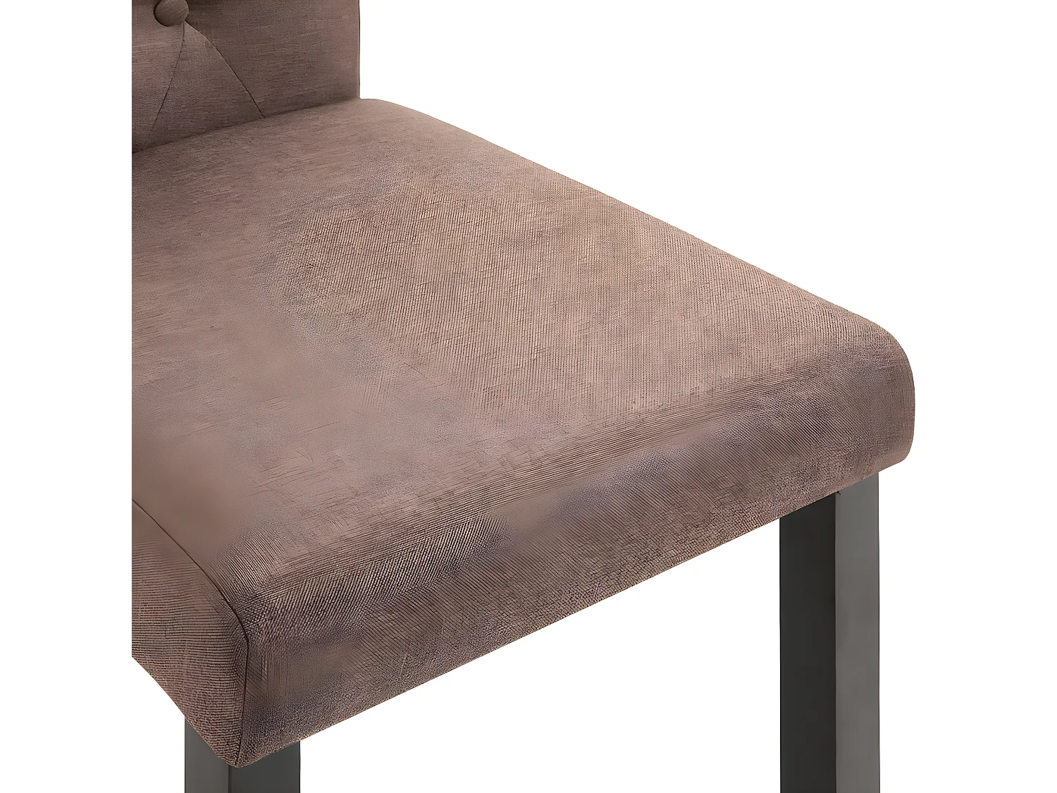 Chaises à manger lot de 2 marron tissu