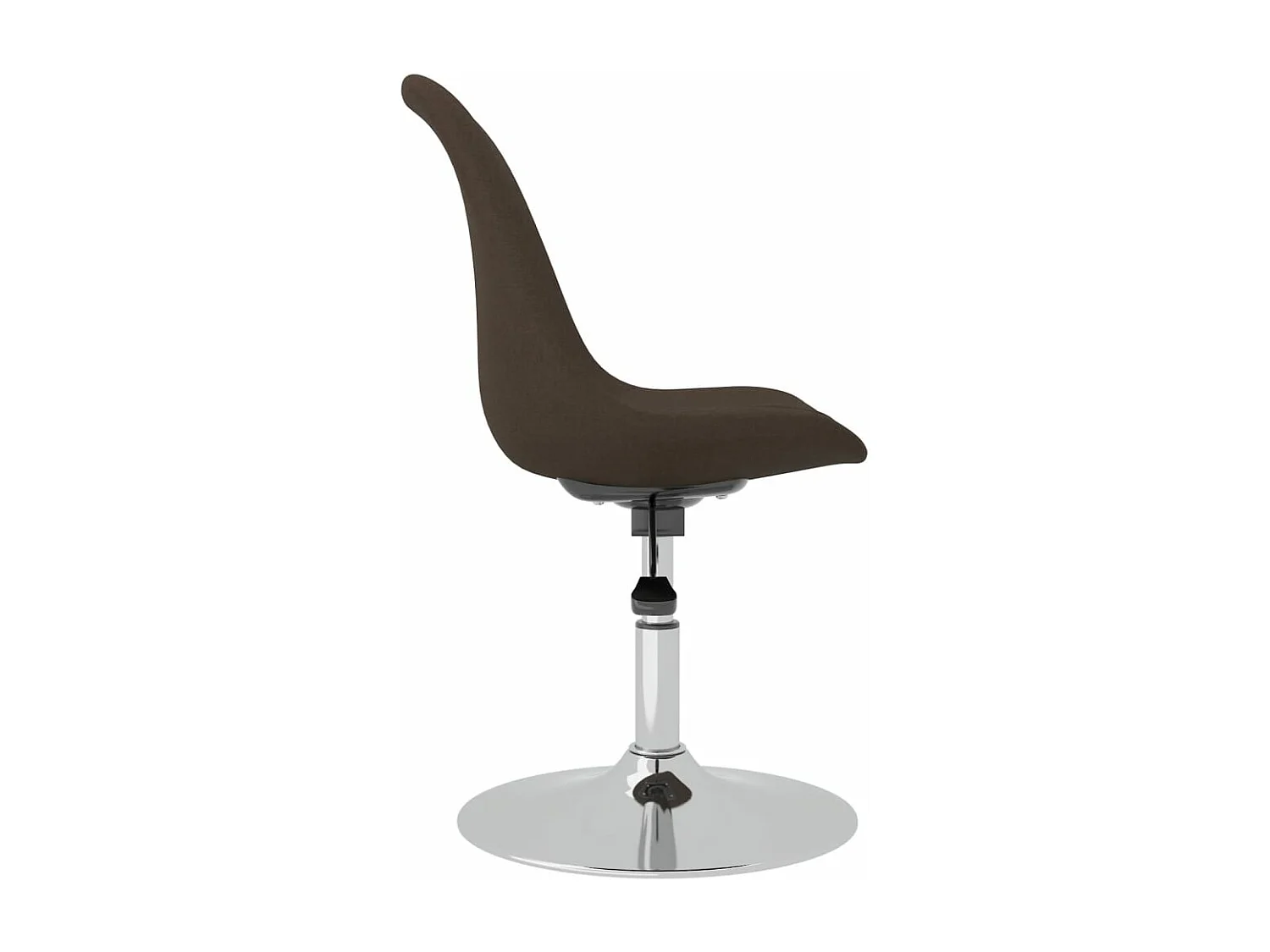 Chaises pivotantes à manger lot de 4 marron foncé tissu