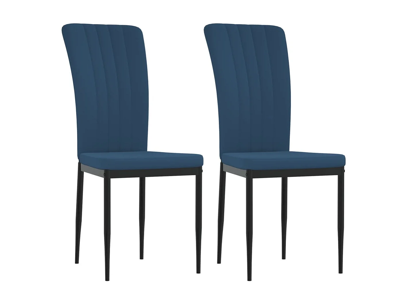 Eetkamerstoelen 2 st fluweel blauw