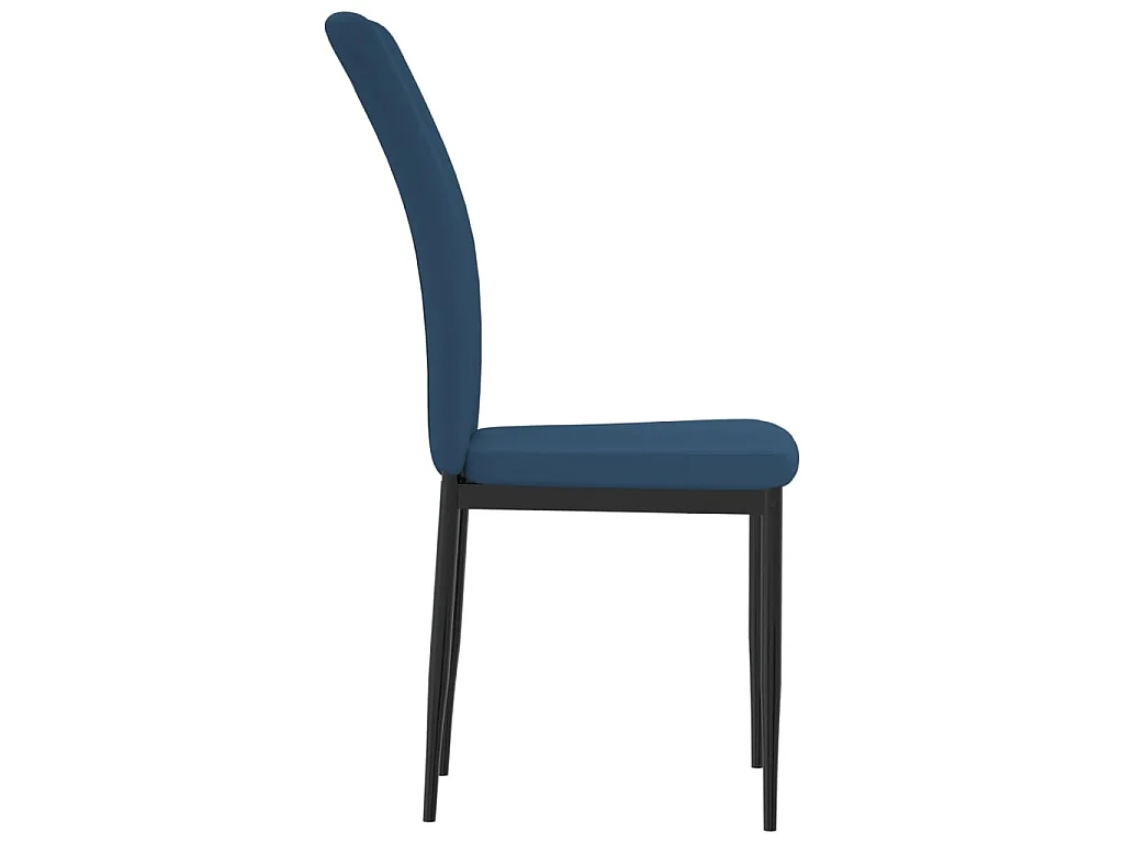 Chaises à manger lot de 2 Bleu Velours