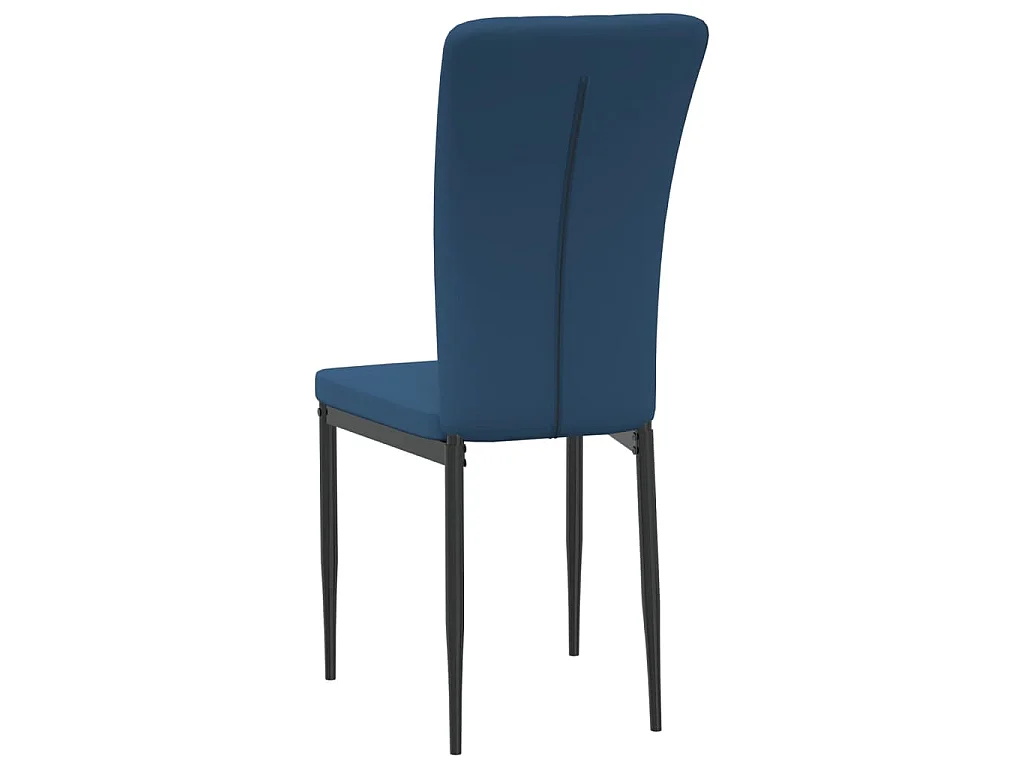 Chaises à manger lot de 2 Bleu Velours