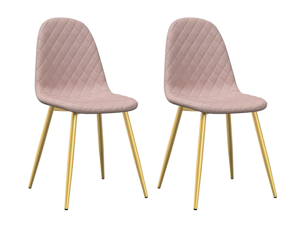 Chaises à manger lot de 2 Rose Velours