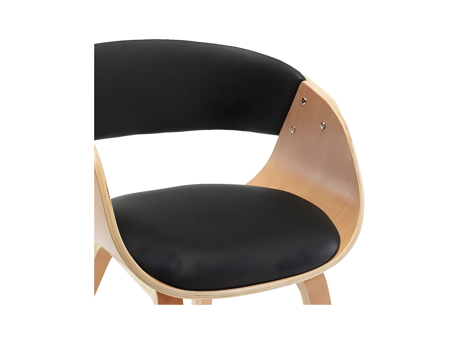 Eetkamerstoelen 2 st gebogen hout en kunstleer