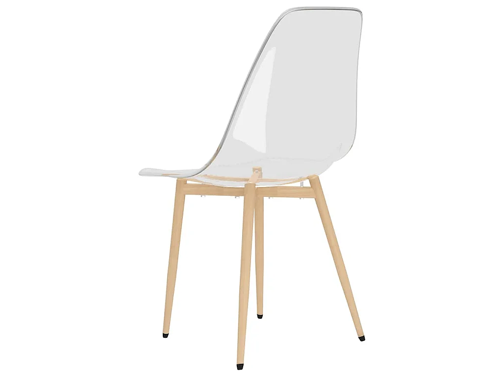 Cadeiras de jantar 4 pcs PET transparente