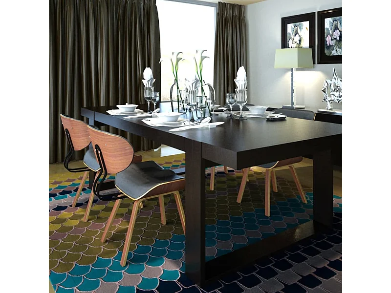 Cadeiras jantar 4 pcs madeira curvada e couro artificial