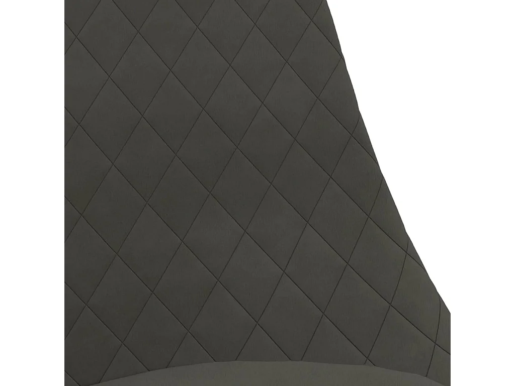 Chaises pivotantes à manger lot de 4 Gris foncé Velours